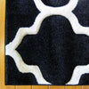 Dover Lattice Black White Modern Trellis Rug - 4