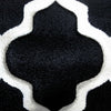 Dover Lattice Black White Modern Trellis Rug - 5