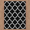 Dover Lattice Black White Modern Trellis Rug - 2