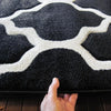 Dover Lattice Black White Modern Trellis Rug - 6