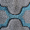 Dover Lattice Grey Blue Modern Trellis Rug - 4
