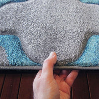 Dover Lattice Grey Blue Modern Trellis Rug - 5