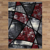 Guildford 646 Graphite Red White Modern Abstract Patterned Rug - Rugs Of Beauty - 3