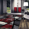 Guildford 646 Graphite Red White Modern Abstract Patterned Rug - Rugs Of Beauty - 2