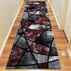 Guildford 646 Graphite Red White Modern Abstract Patterned Rug - Rugs Of Beauty - 7