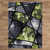 Guildford 646 Lime Green Charcoal White Modern Abstract Patterned Rug - Rugs Of Beauty - 3