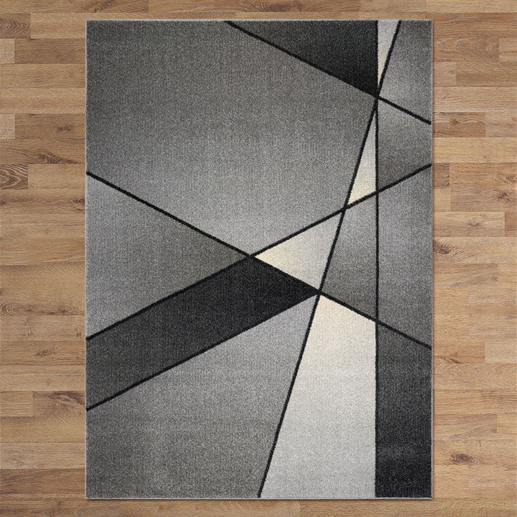 Guildford 647 Smoke Grey Modern Abstract Patterned Rug - Rugs Of Beauty - 3