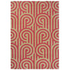 Florence Broadhurst Turnabouts Claret 039200 Designer Wool Rug - Rugs Of Beauty - 1