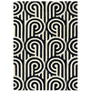 Florence Broadhurst Turnabouts Black 039205 Designer Wool Rug - Rugs Of Beauty - 1