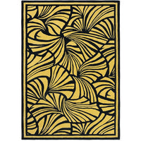 Florence Broadhurst Japanese Fans Gold 039305 Designer Wool Rug - Rugs Of Beauty - 1