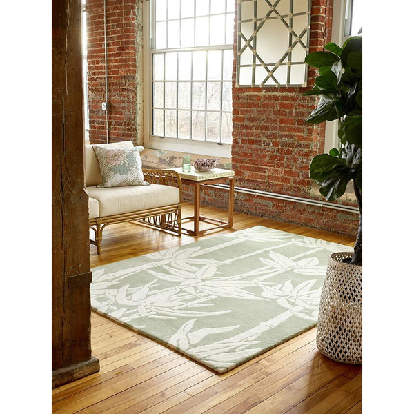 Florence Broadhurst Japanese Bamboo Jade 039507 Designer Wool Rug - Rugs Of Beauty - 2