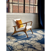 Florence Broadhurst Japanese Floral Midnight 039708 Designer Wool Rug - Rugs Of Beauty - 2