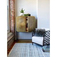 Florence Broadhurst Tortoiseshell Stripe Jade 039808 Designer Wool Rug - Rugs Of Beauty - 2