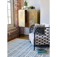 Florence Broadhurst Tortoiseshell Stripe Jade 039808 Designer Wool Rug - Rugs Of Beauty - 3