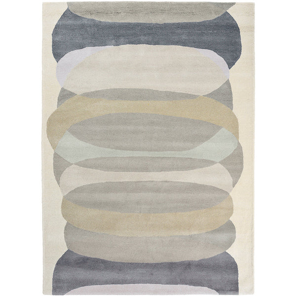 Harlequin Elliptic Charcoal 140304 Designer Wool Rug - Rugs Of Beauty - 1