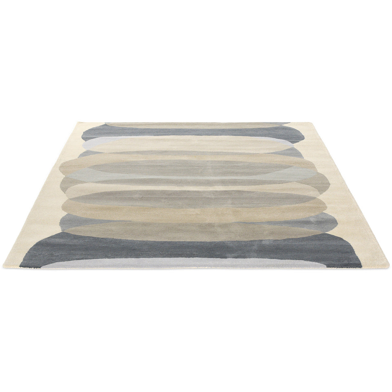 Harlequin Elliptic Charcoal 140304 Designer Wool Rug - Rugs Of Beauty - 2