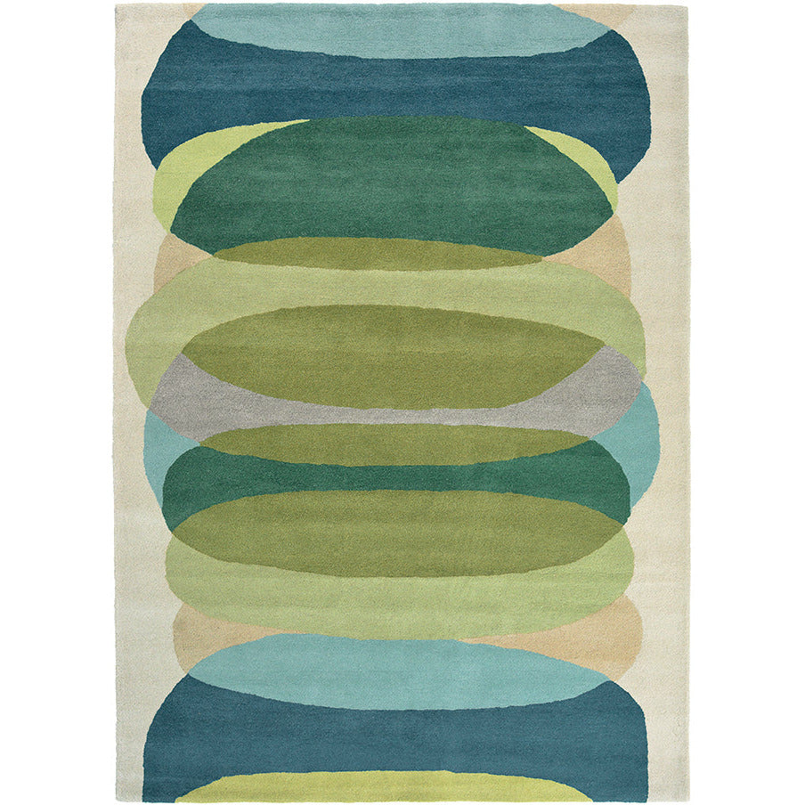 Harlequin Elliptic Emerald 140307 Designer Wool Rug - Rugs Of Beauty - 1