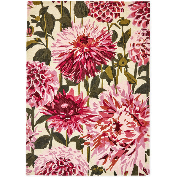 Harlequin Dahlia Fuchsia Palm 142402 Designer Wool Rug - Rugs Of Beauty - 1