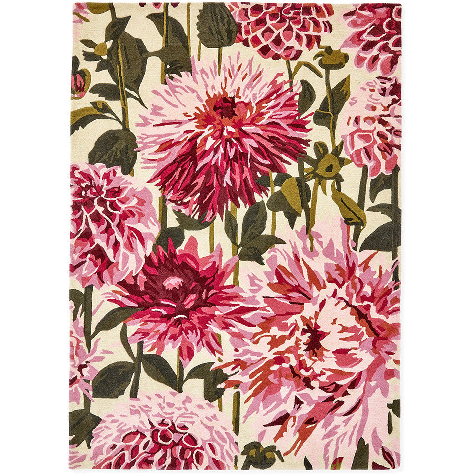 Harlequin Dahlia Fuchsia Palm 142402 Designer Wool Rug - Rugs Of Beauty - 1