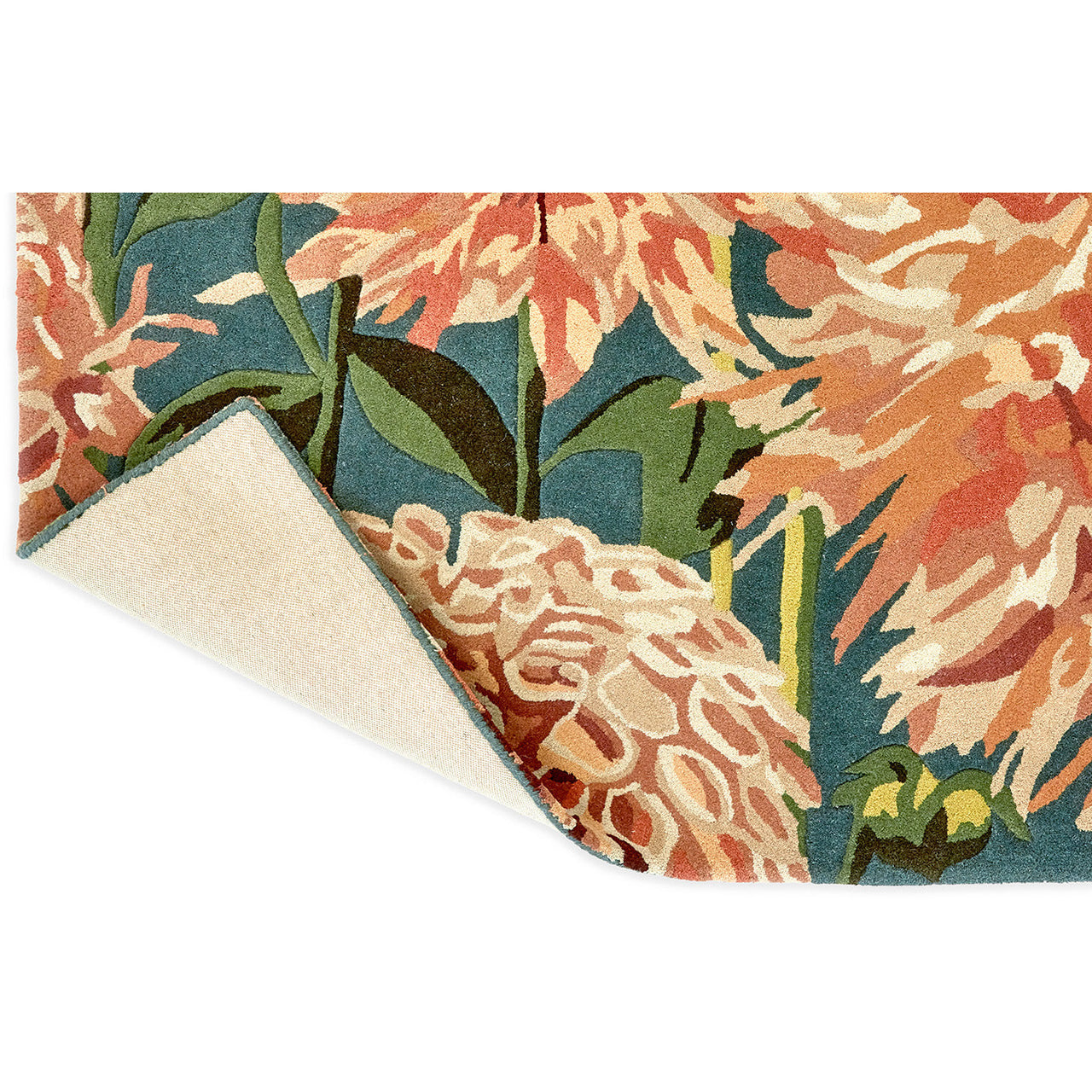 Harlequin Dahlia Coral Wilderness 142408 Designer Wool Rug - Rugs Of Beauty - 6