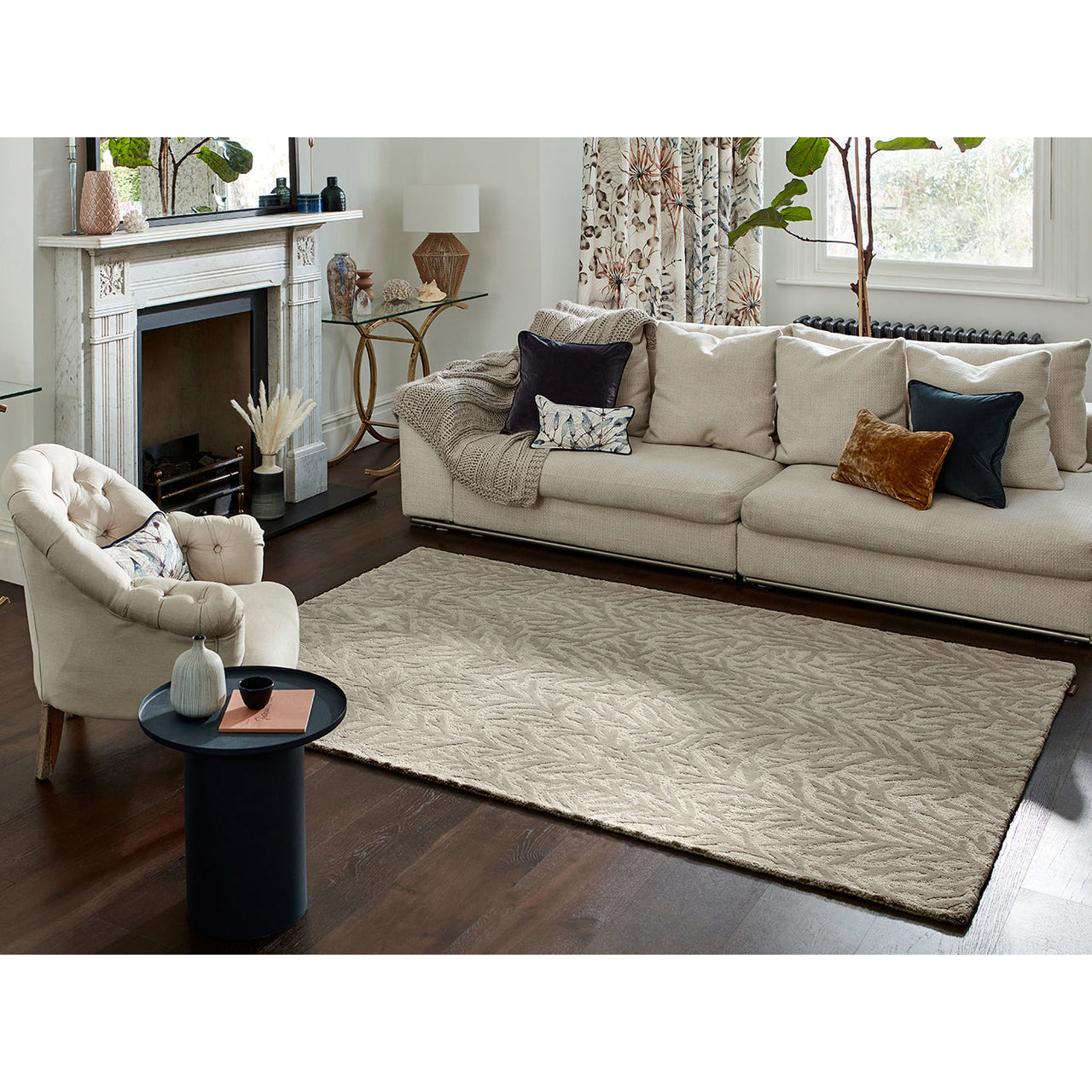 Harlequin Atoll Hempseed Shell 142504 Designer Wool Rug - Rugs Of Beauty - 2