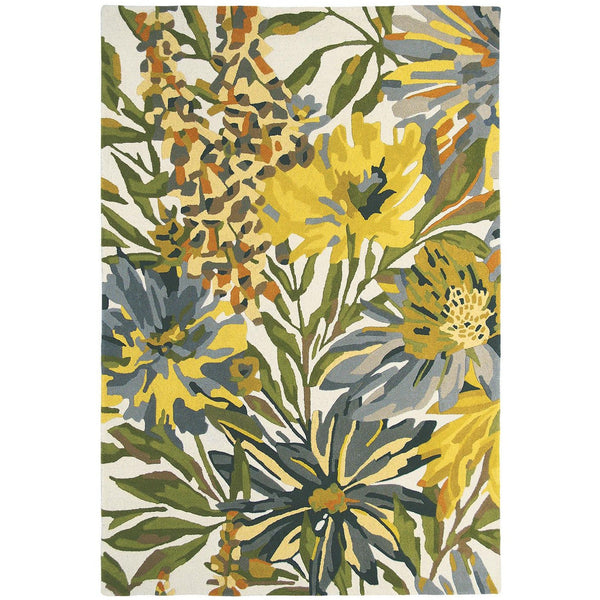 Harlequin Floreale Maize 44906 Designer Modern Floral Wool Rug - Rugs Of Beauty