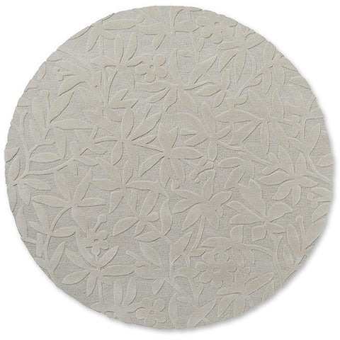 Laura Ashley Cleavers Natural 080901 Round Designer Wool Rug - Rugs Of Beauty - 1