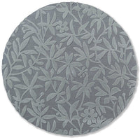 Laura Ashley Cleavers Dark Steel Round 080904 Designer Wool Rug - Rugs Of Beauty - 1