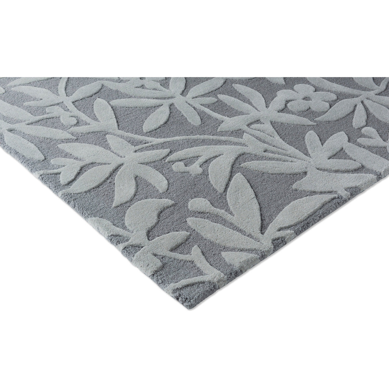 Laura Ashley Cleavers Dark Steel 080904 Designer Wool Rug - Rugs Of Beauty - 3