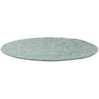 Laura Ashley Cleavers Duck Egg 080907 Round Designer Wool Rug - Rugs Of Beauty - 4