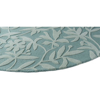 Laura Ashley Cleavers Duck Egg 080907 Round Designer Wool Rug - Rugs Of Beauty - 5