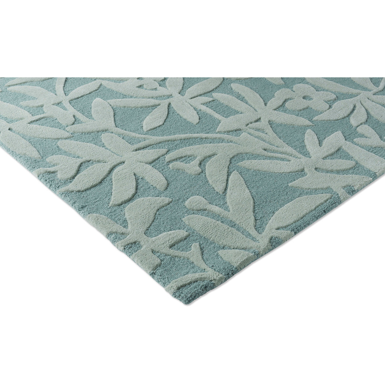 Laura Ashley Cleavers Duck Egg 080907 Designer Wool Rug - Rugs Of Beauty - 3