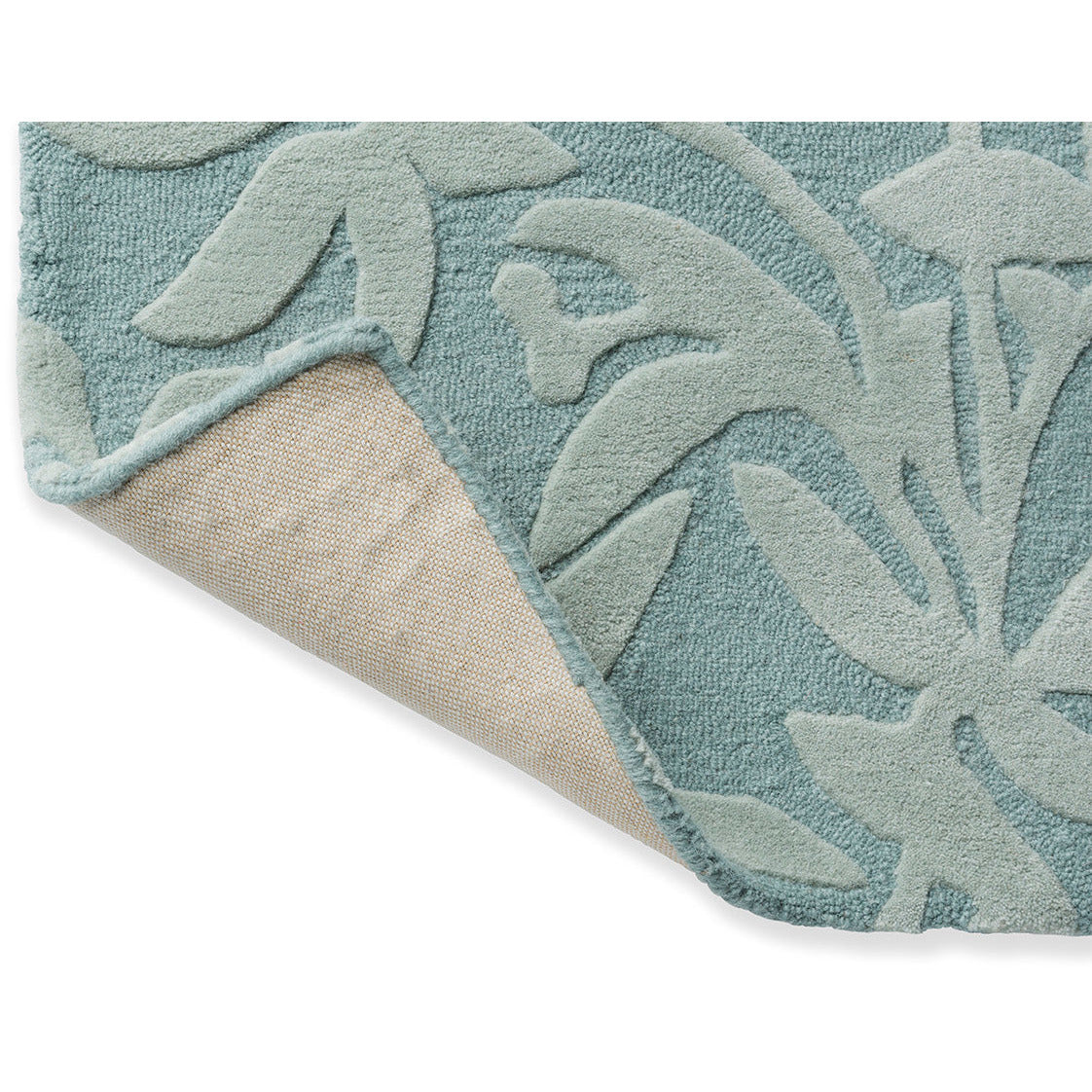 Laura Ashley Cleavers Duck Egg 080907 Designer Wool Rug - Rugs Of Beauty - 4