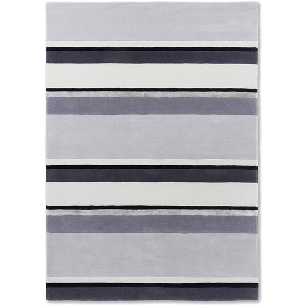 Laura Ashley Eaton Charcoal 081004 Designer Wool Viscose Rug - Rugs Of Beauty - 1