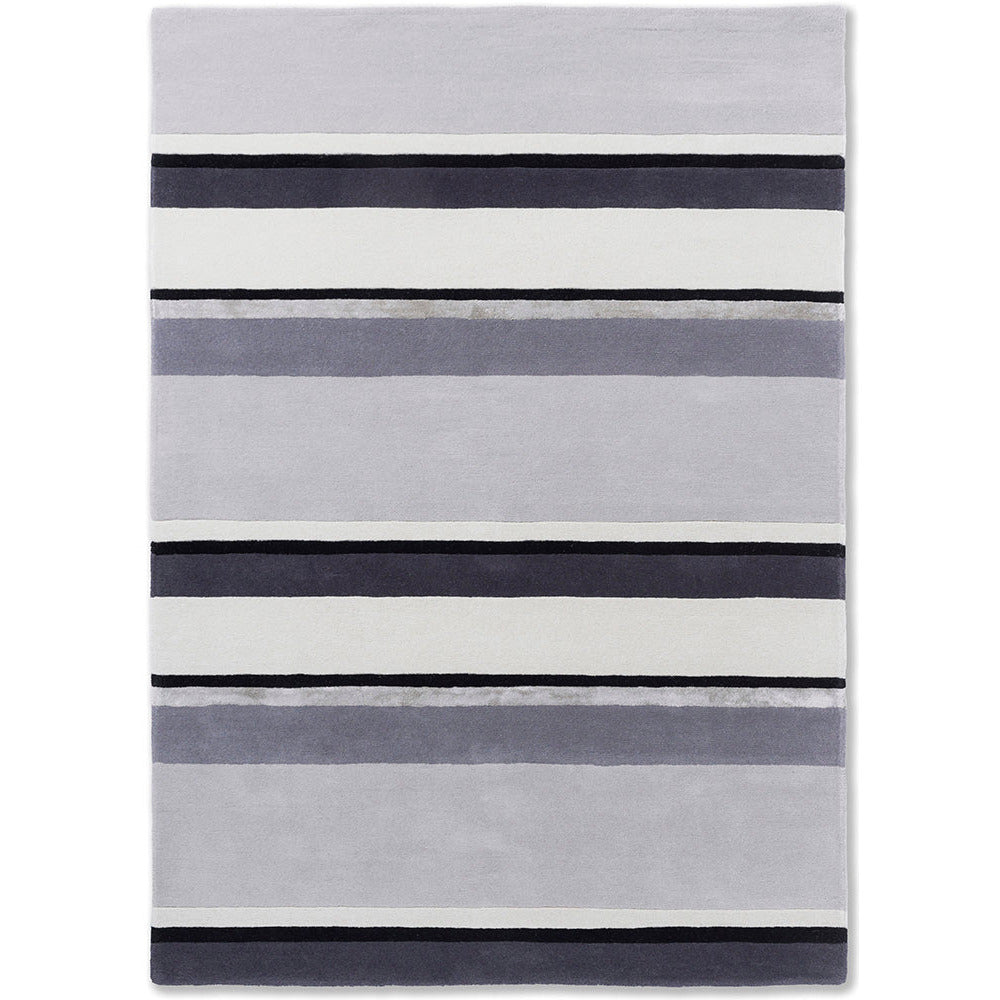 Laura Ashley Eaton Charcoal 081004 Designer Wool Viscose Rug - Rugs Of Beauty - 1