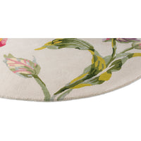 Laura Ashley Gosford Cranberry 081300 Round Designer Wool Viscose Rug - Rugs Of Beauty - 3