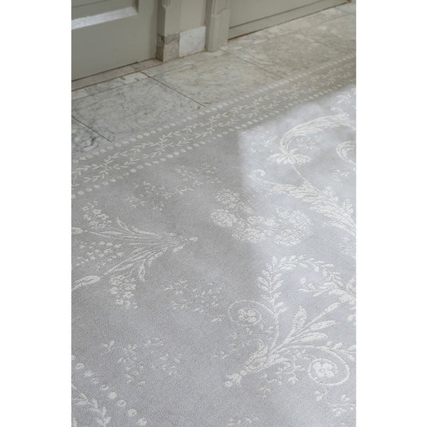 Laura Ashley Josette Dove Grey 081401 Designer Cotton Chenille Rug - Rugs Of Beauty - 3