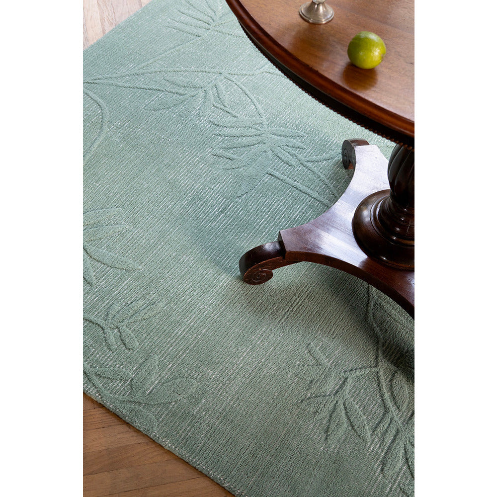 Laura Ashley Mari Mineral Green 081507 Designer Wool Cotton Rug - Rugs Of Beauty - 3