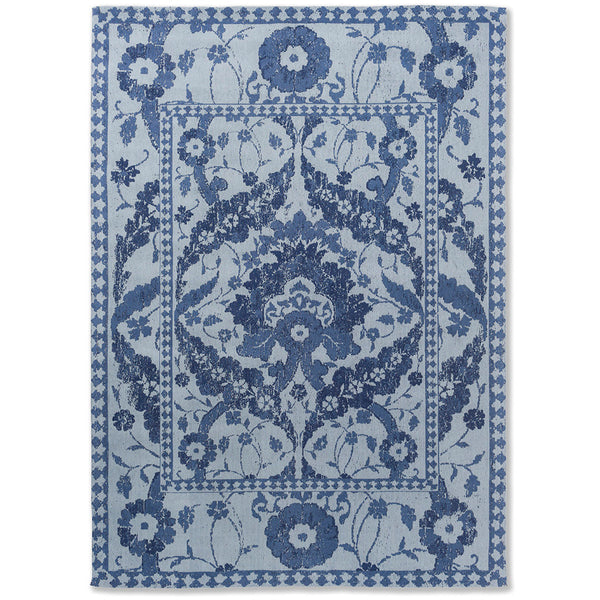 Laura Ashley Newborough Dark Seaspray 081608 Designer Cotton Chenille Rug - Rugs Of Beauty - 1