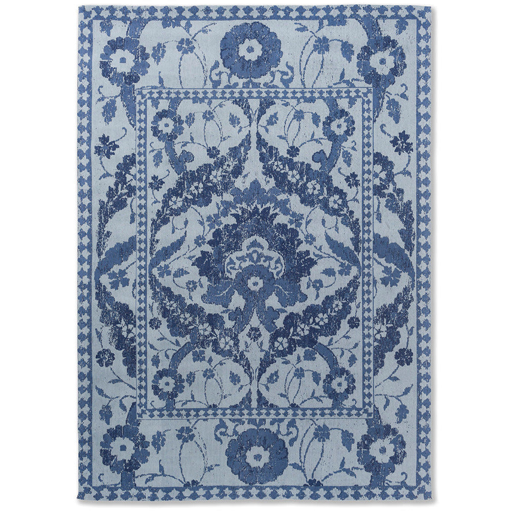 Laura Ashley Newborough Dark Seaspray 081608 Designer Cotton Chenille Rug - Rugs Of Beauty - 1