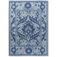 Laura Ashley Newborough Dark Seaspray 081608 Designer Cotton Chenille Rug - Rugs Of Beauty - 1