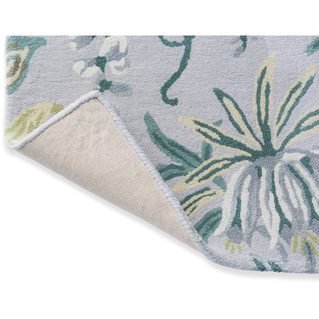 Laura Ashley Parterre Sage 081707 Designer Wool Viscose Rug - Rugs Of Beauty - 6