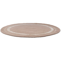 Laura Ashley Redbrook Hazelnut 081801 Round Designer Wool Viscose Rug - Rugs Of Beauty - 2