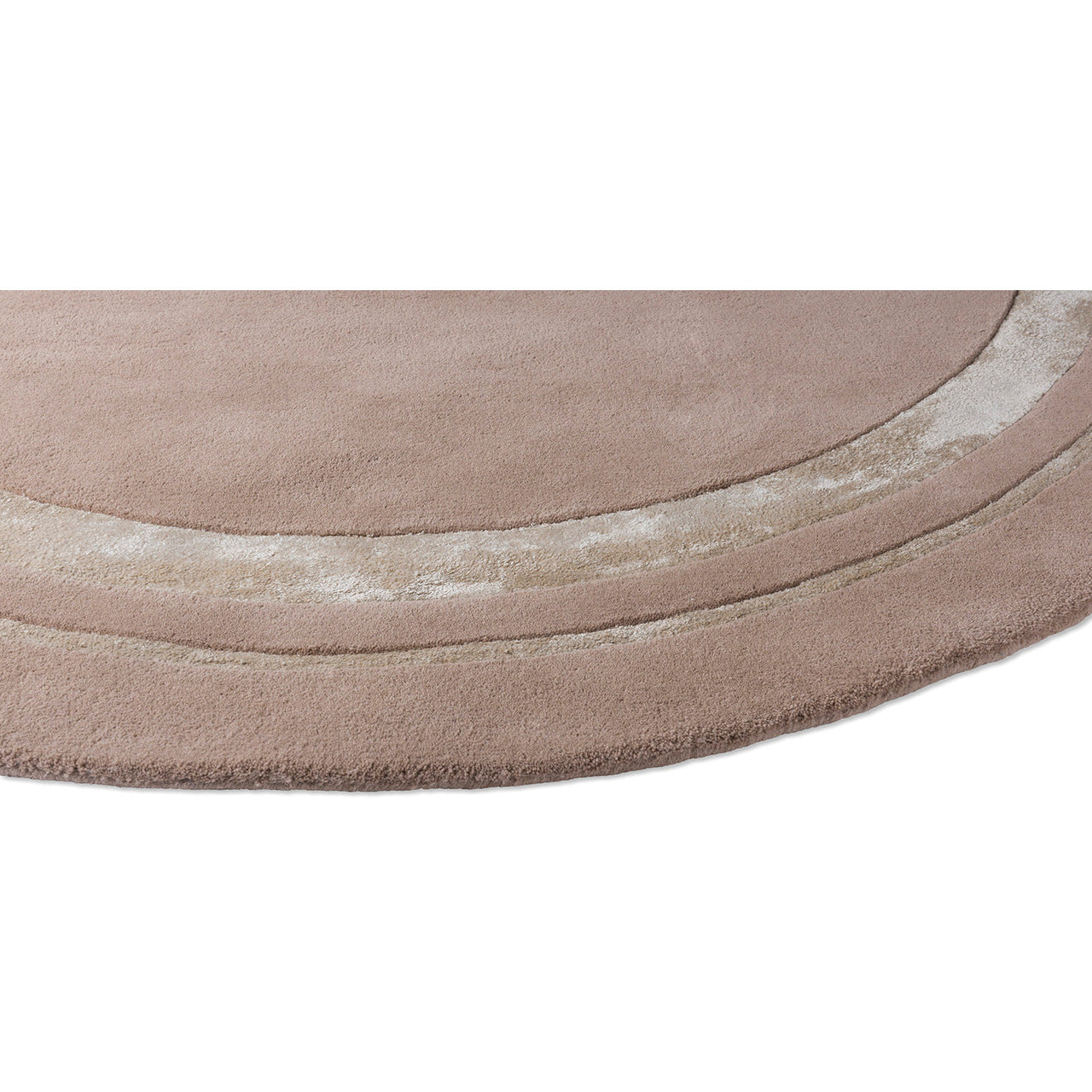 Laura Ashley Redbrook Hazelnut 081801 Round Designer Wool Viscose Rug - Rugs Of Beauty - 3