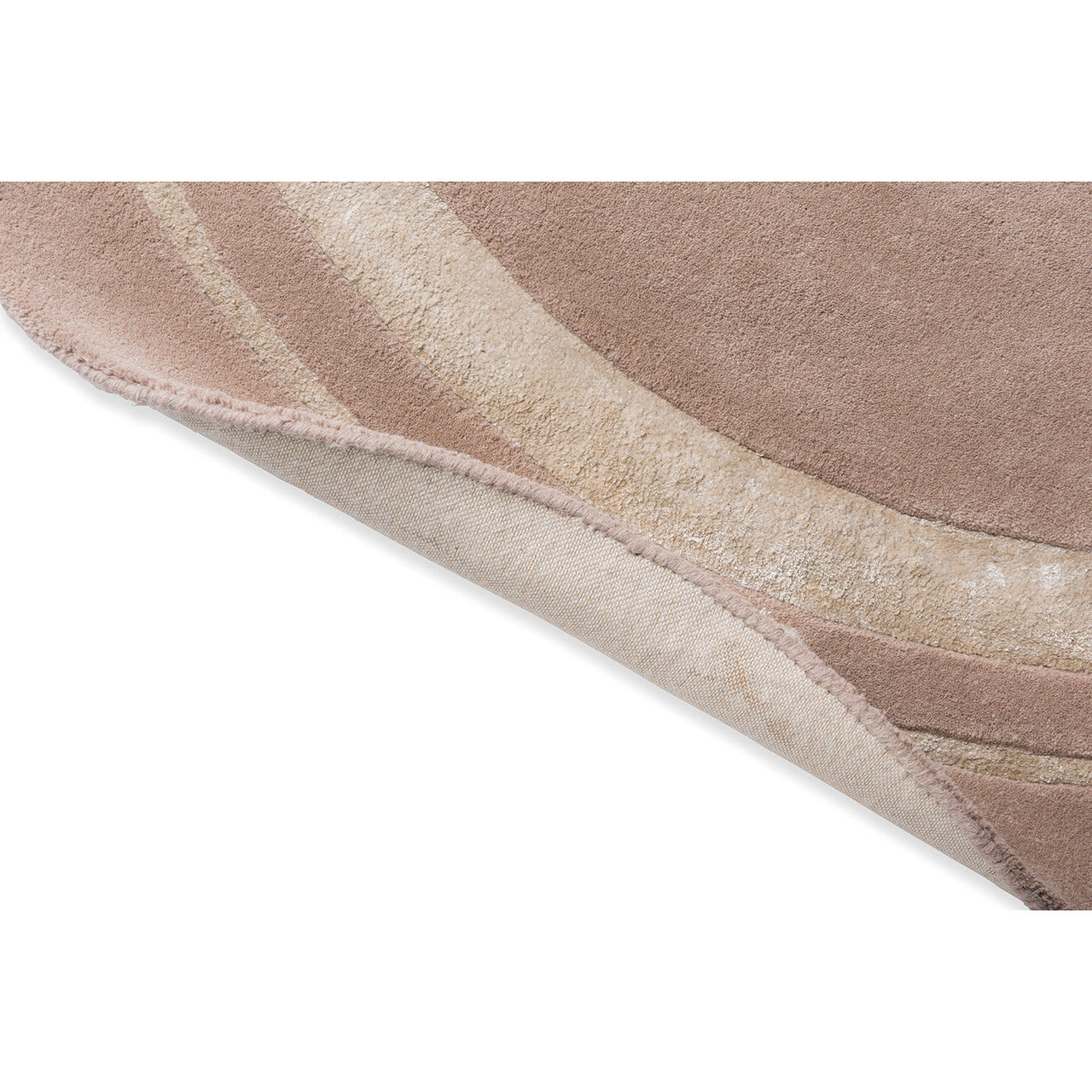 Laura Ashley Redbrook Hazelnut 081801 Round Designer Wool Viscose Rug - Rugs Of Beauty - 4