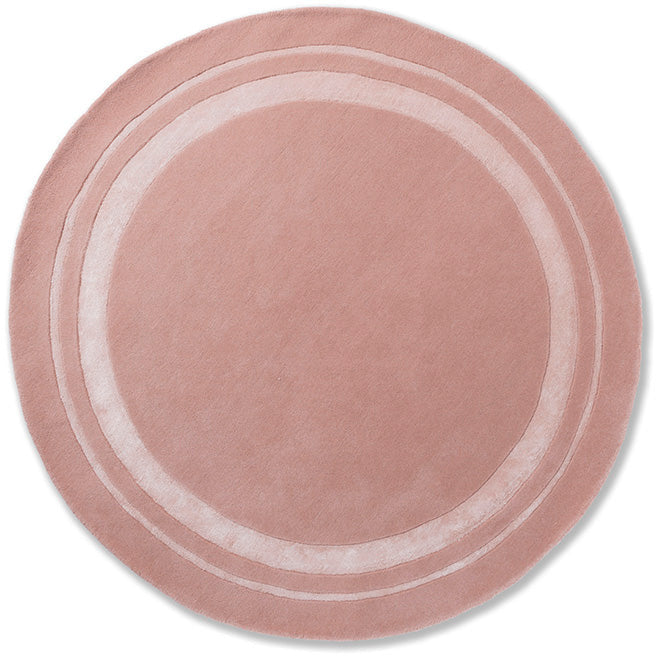 Laura Ashley Redbrook Blush 081802 Round Designer Wool Viscose Rug - Rugs Of Beauty - 1