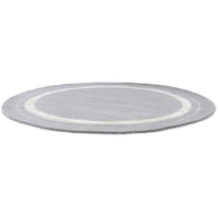 Laura Ashley Redbrook Silver Grey 081804 Round Designer Wool Viscose Rug - Rugs Of Beauty - 2