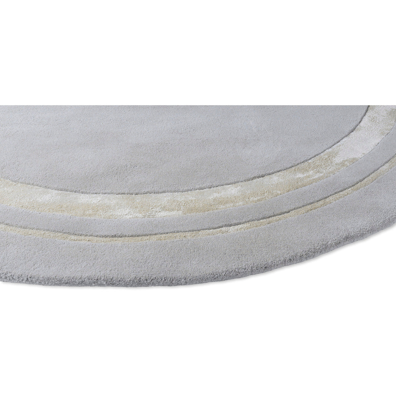 Laura Ashley Redbrook Silver Grey 081804 Round Designer Wool Viscose Rug - Rugs Of Beauty - 3