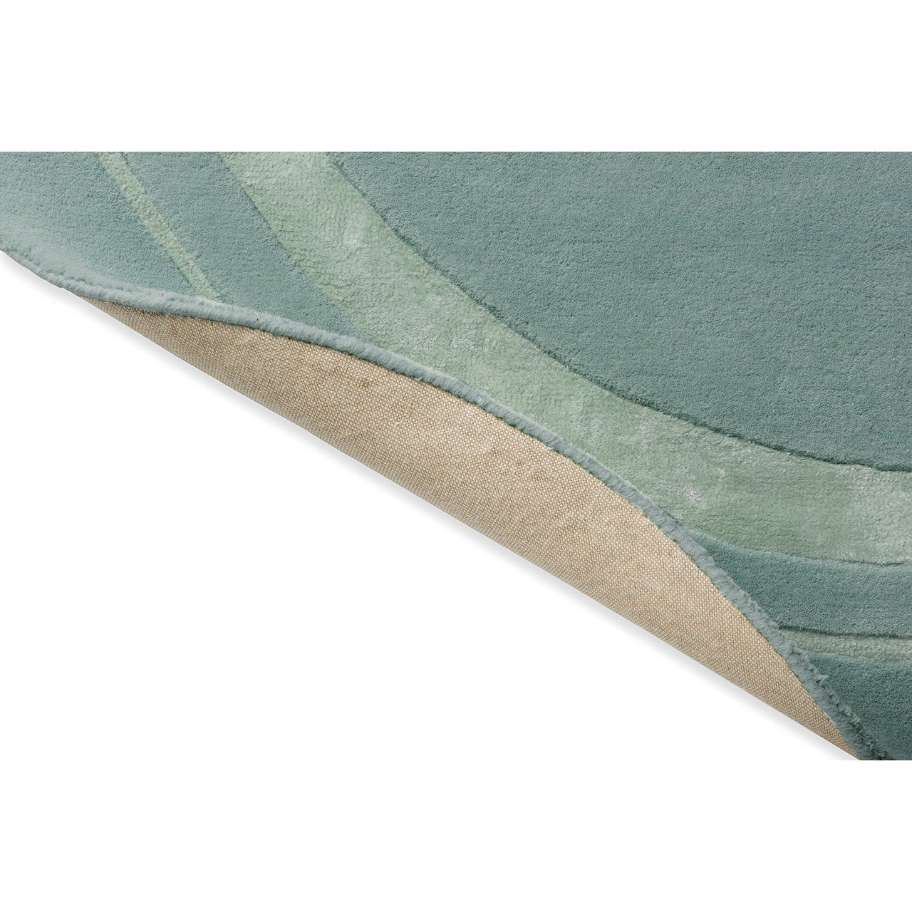 Laura Ashley Redbrook Duck Egg 081807 Round Designer Wool Viscose Rug - Rugs Of Beauty - 4