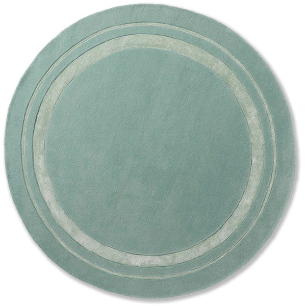Laura Ashley Redbrook Duck Egg 081807 Round Designer Wool Viscose Rug - Rugs Of Beauty - 1